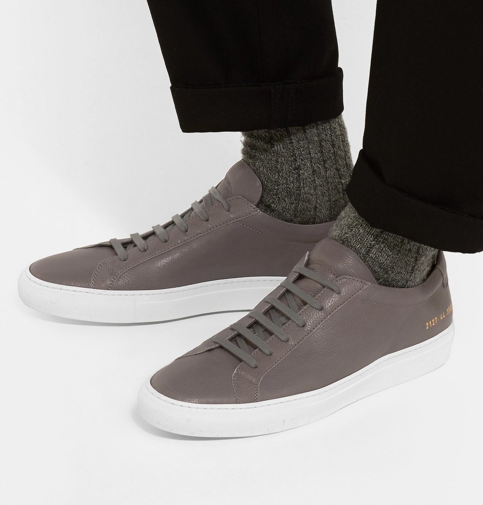 Common Projects full-grain Italian leather upper detail