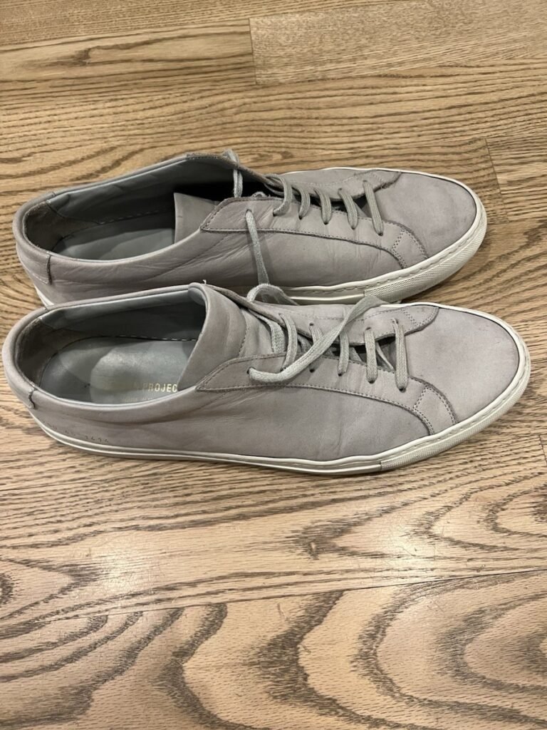 Men's Grey Suede Sneakers — Common Projects