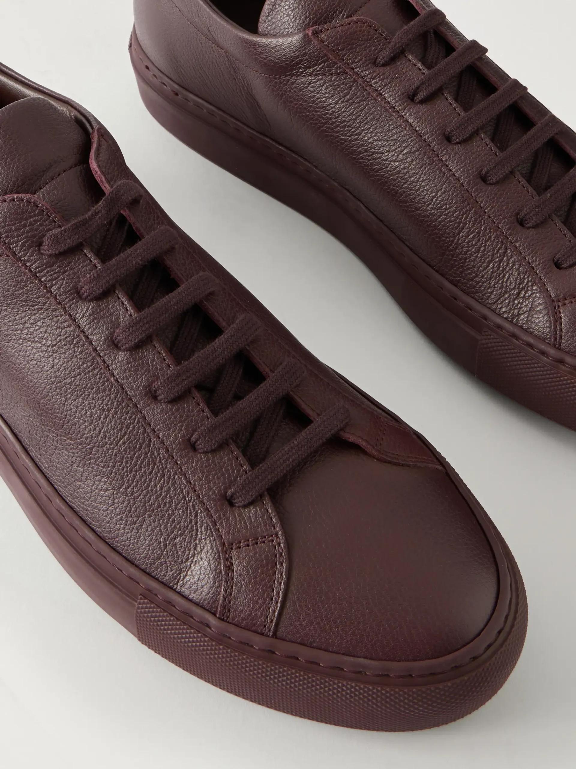 Common Projects full-grain Italian leather upper detail